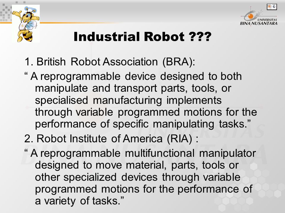 Industrial Robot . 1.