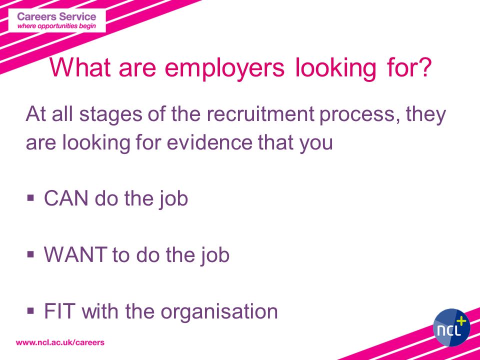 What are employers looking for.
