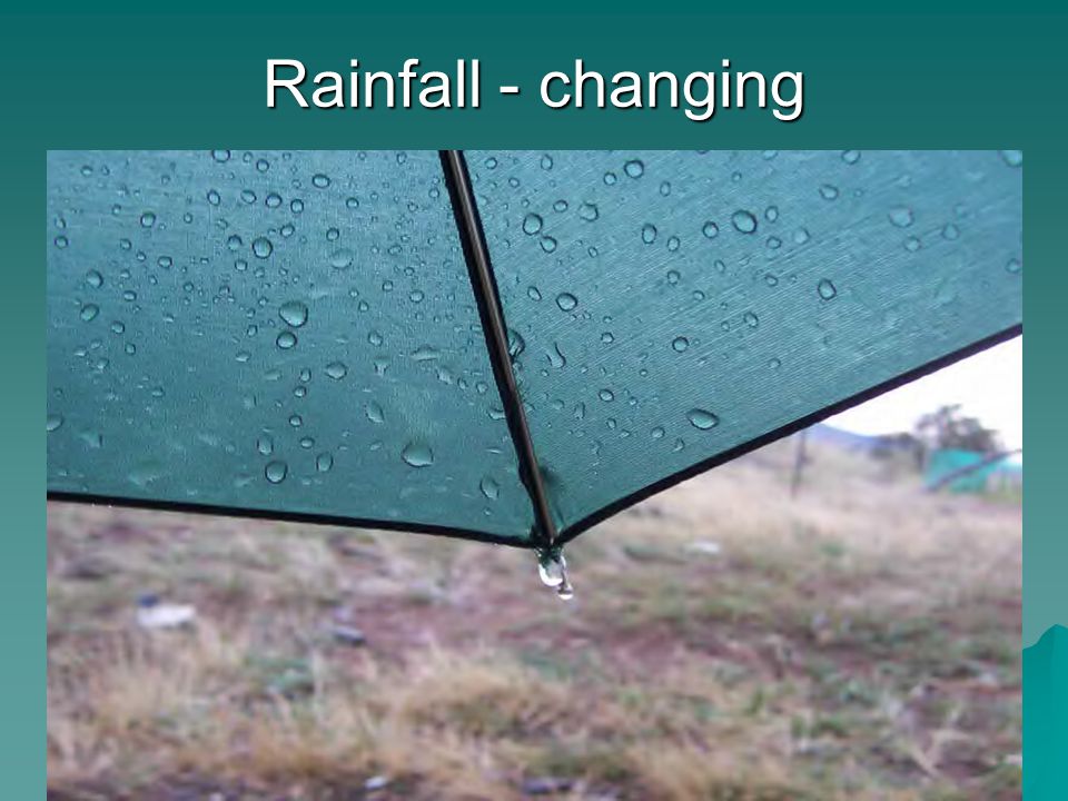 Rainfall - changing
