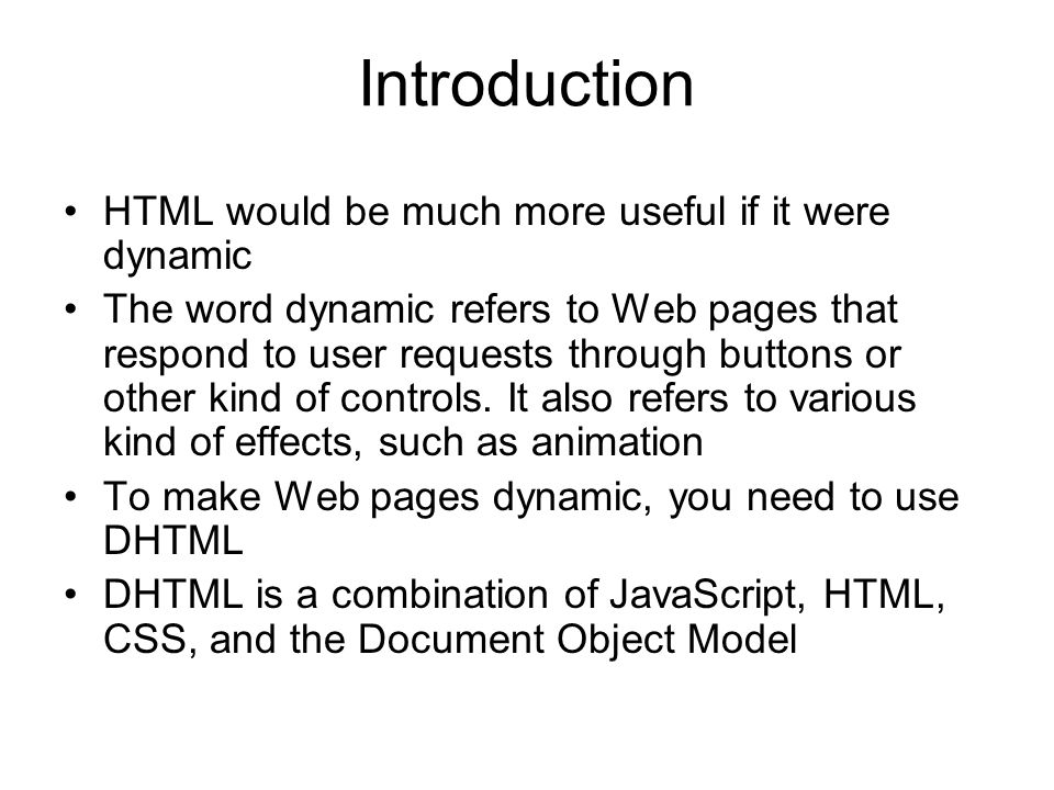 Chapter 16 Dynamic HTML and Animation The Web Warrior Guide to Web Design  Technologies. - ppt download