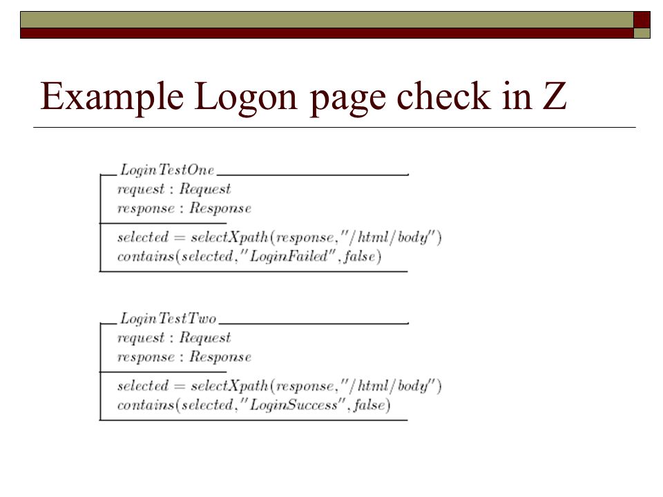 Example Logon page check in Z