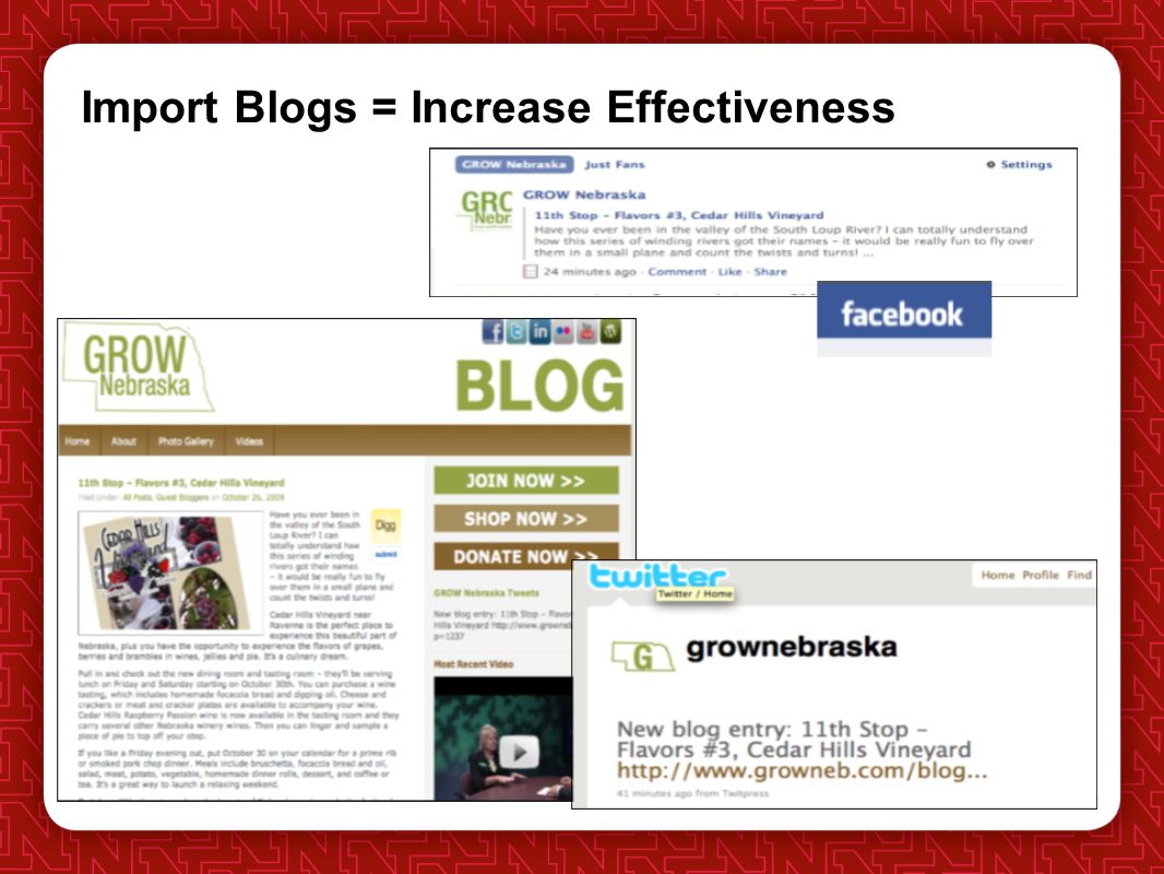 Import Blogs = Increase Effectiveness