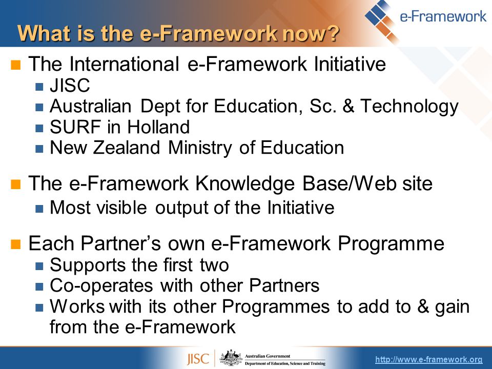 What is the e-Framework now.