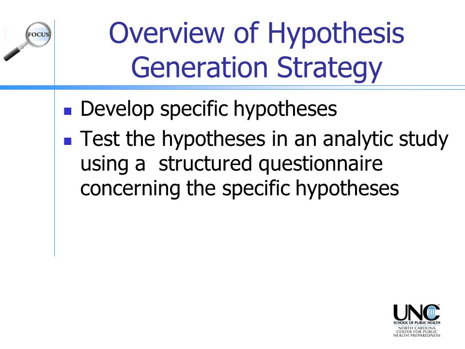 Hypothesis Generation. Goals Discuss the importance of hypothesis generation Describe approaches to generating hypotheses Present Internet resources useful. ppt download