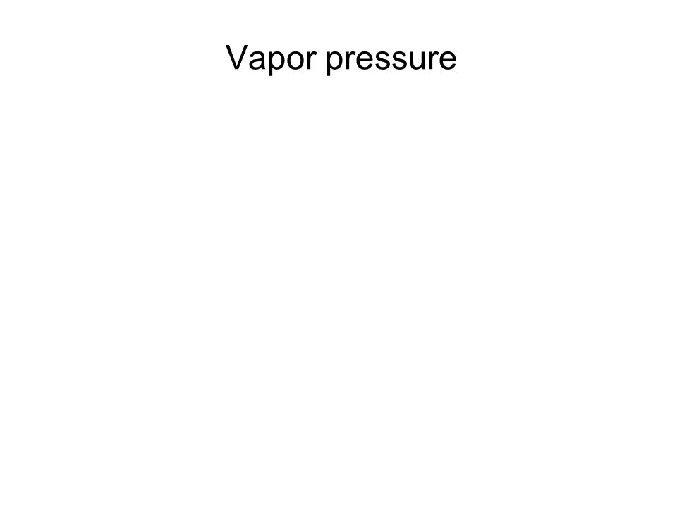 Vapor pressure