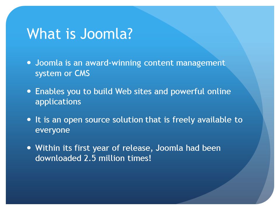 What is Joomla.