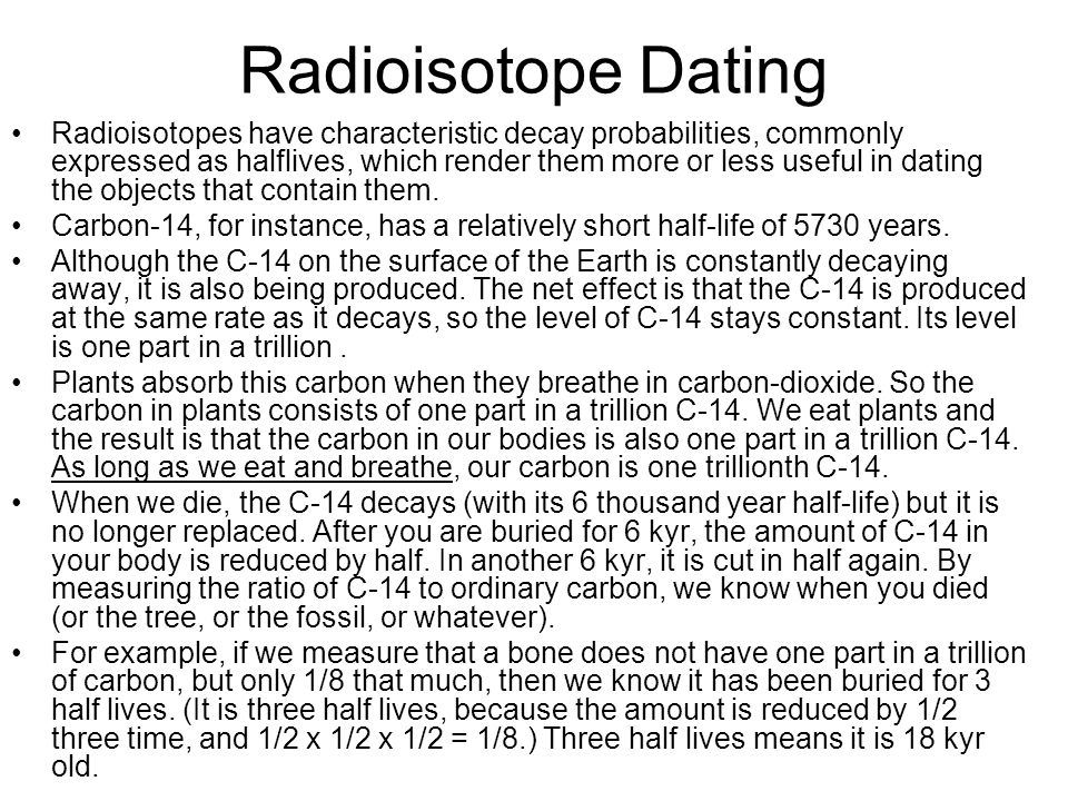 Dating what is radioisotope 11.3: Half