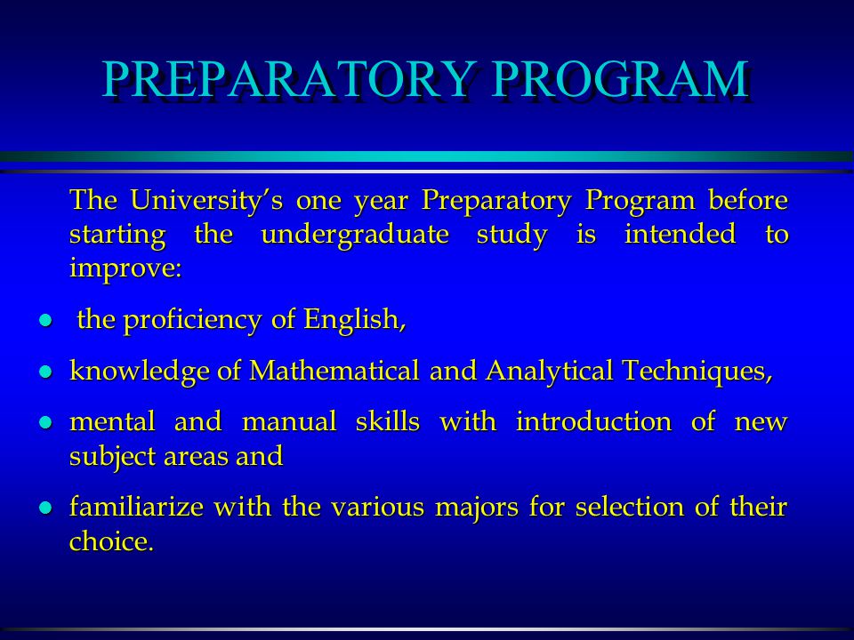 Undergraduate Admission Requirements l Secondary school certificate (12 years) or equivalent with good standing l Passing two entrance examination 1.