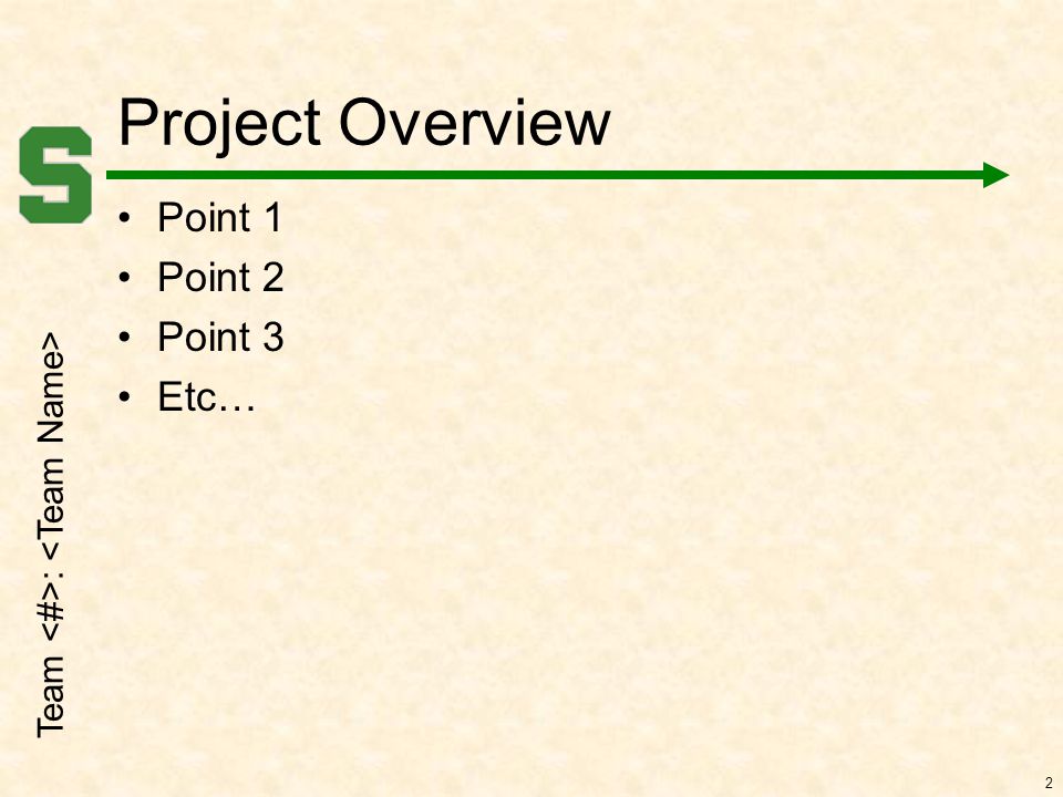 2 Project Overview Point 1 Point 2 Point 3 Etc… Team :
