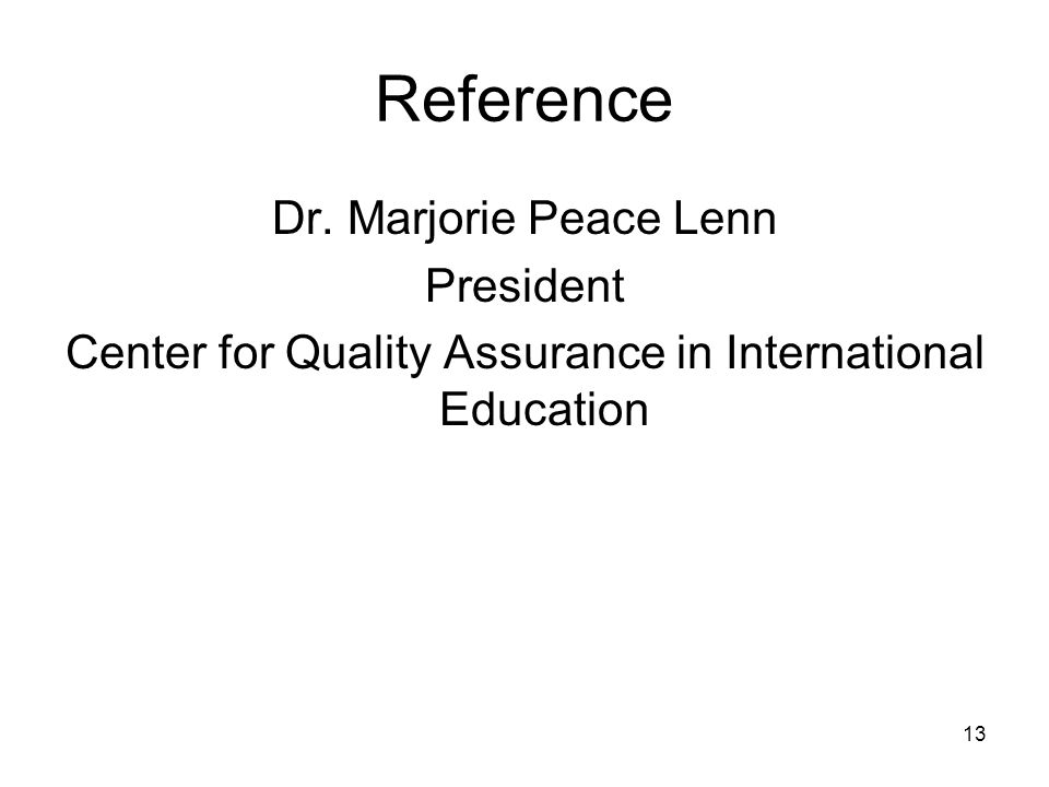Reference Dr.