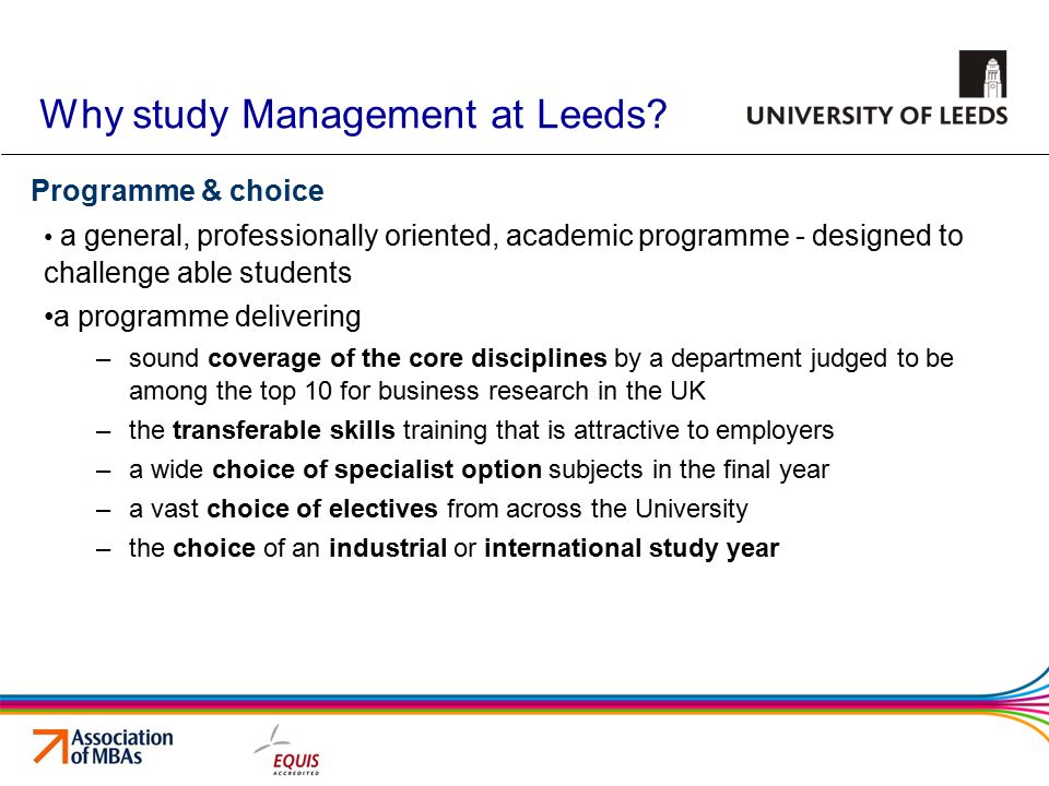 Why study Management at Leeds.