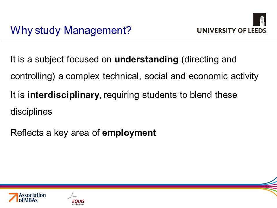 Why study Management.