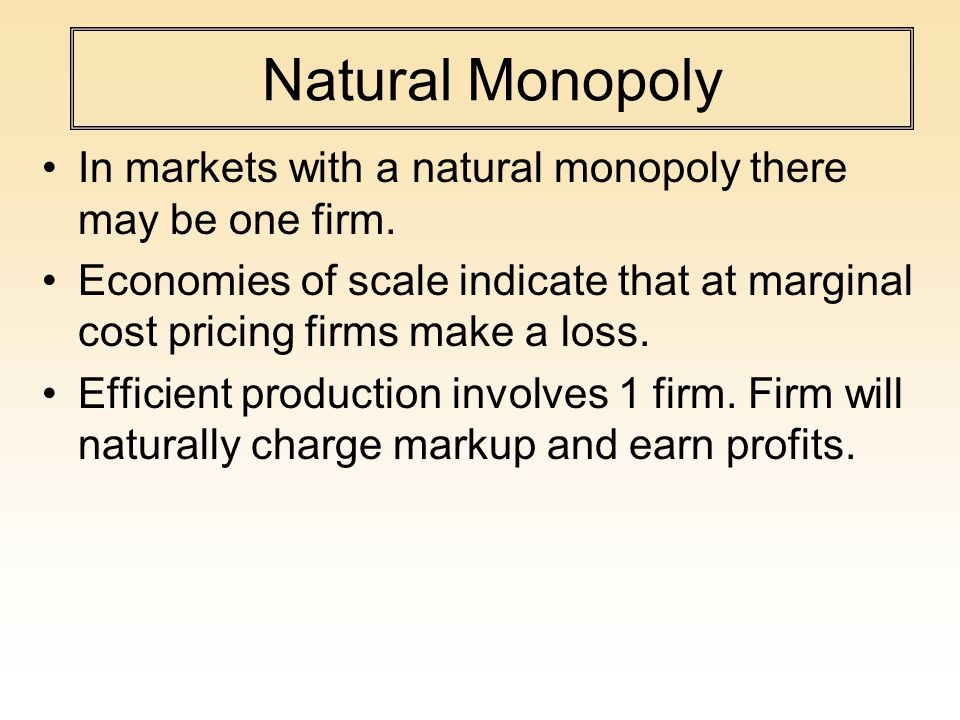 who may regulate a natural monopoly