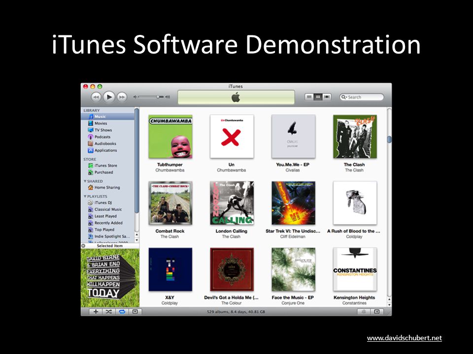 iTunes Software Demonstration
