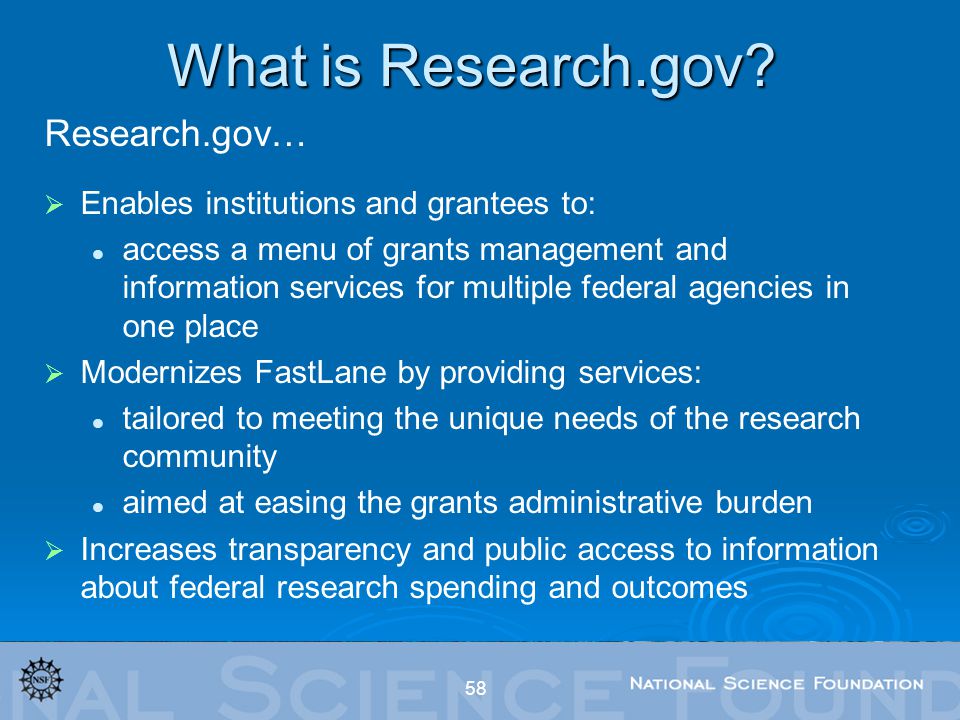 58 What is Research.gov.