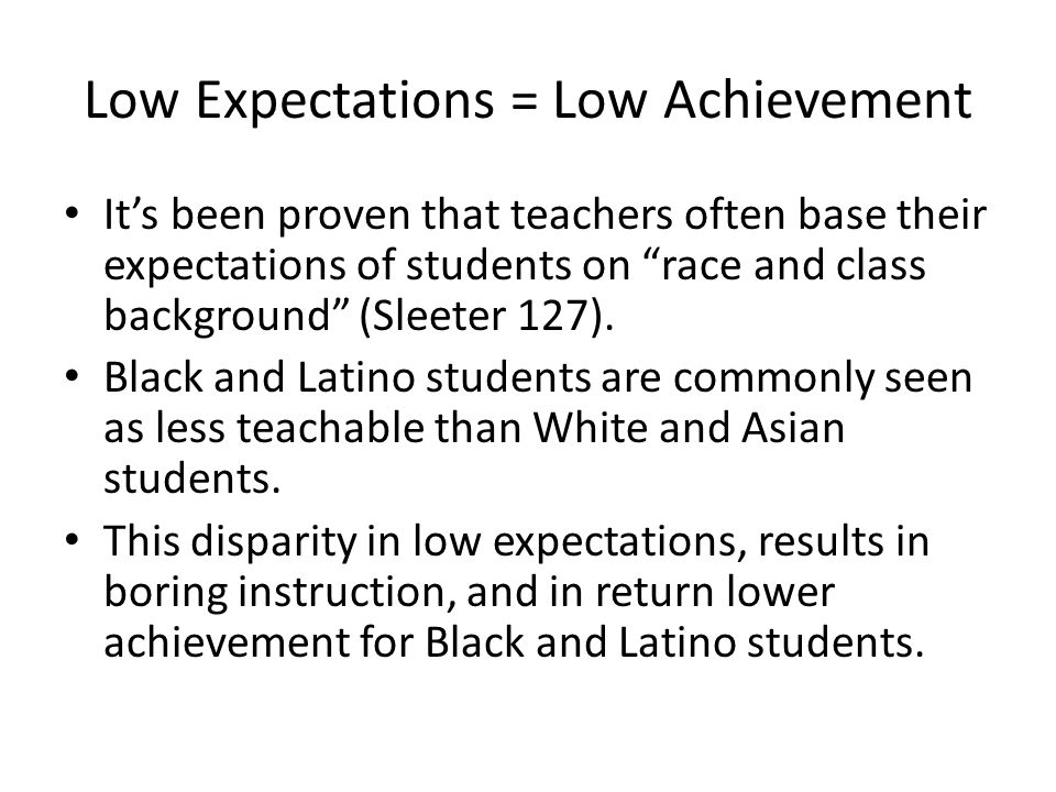 Teachers Lower Expectations For Black >> Intellectual Challenge Of Curriculum By Anthony Galardi Ppt Download Teachers Lower Expectations For Black >> Intellectual Challenge Of Curriculum By Anthony Galardi Ppt Download