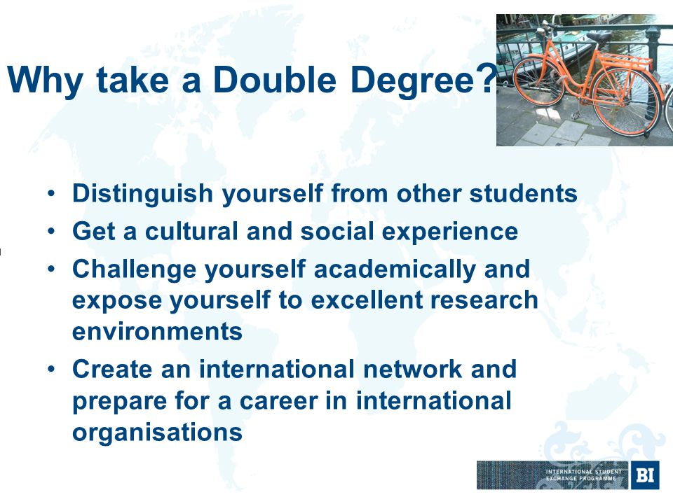 Why take a Double Degree .