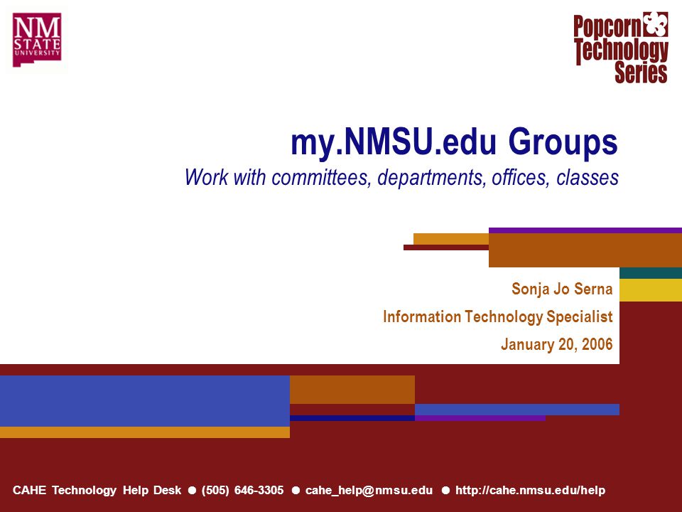 Cahe Technology Help Desk 505 My Nmsu Edu Groups Work