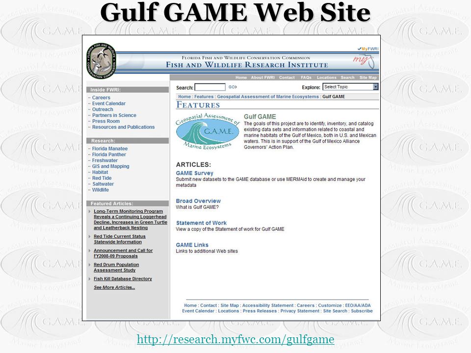 Gulf GAME Web Site