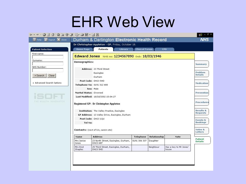 EHR Web View