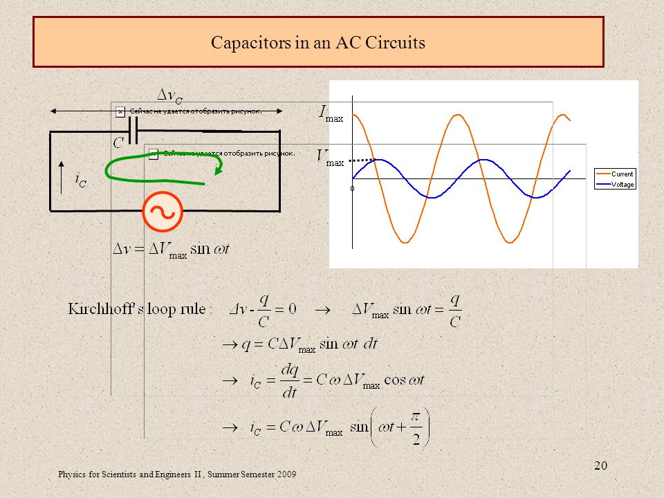 Physics for Scientists and Engineers II, Summer Semester Capacitors in an AC Circuits
