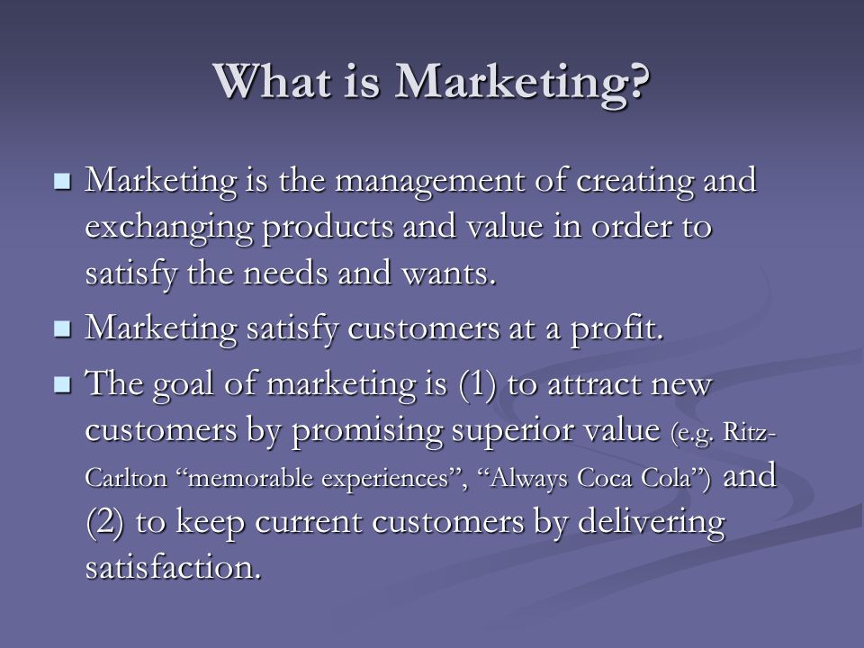What is Marketing.