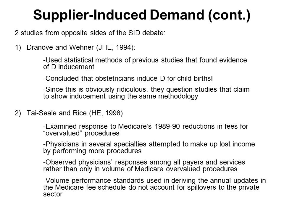 what is supplier induced demand