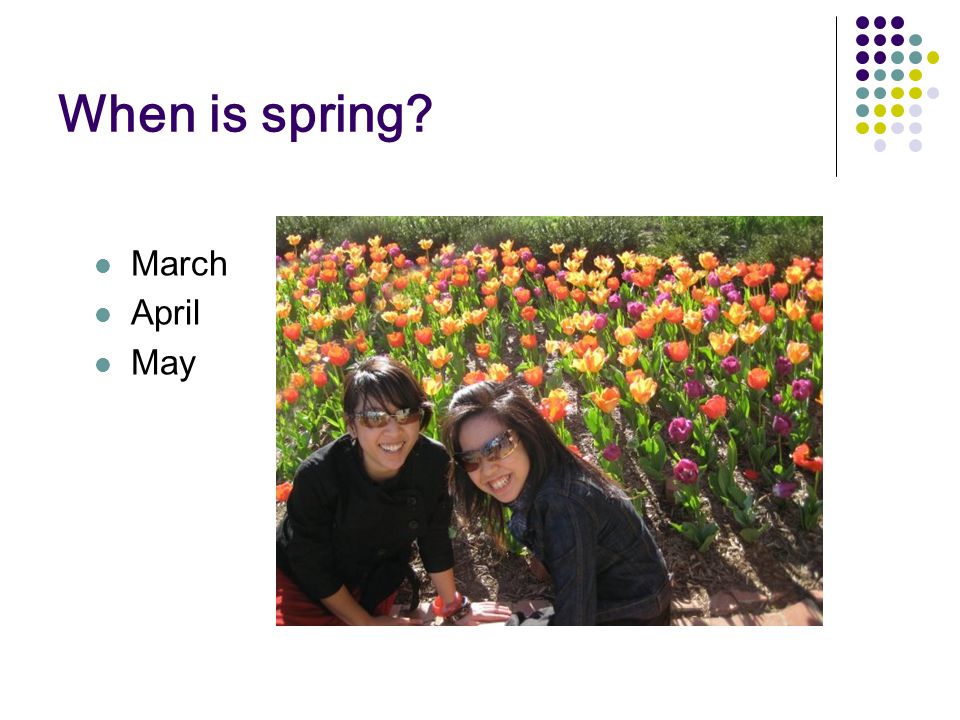 When is spring March April May