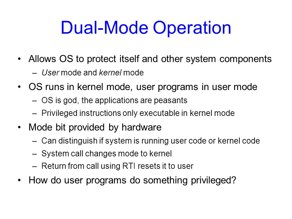 Operating System Design. Today's Lectures I/O subsystem and device drivers  Interrupts and traps Protection, system calls and operating mode OS  structure. - ppt download