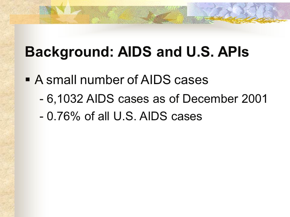 Background: AIDS and U.S.