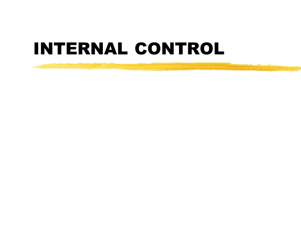 INTERNAL CONTROL