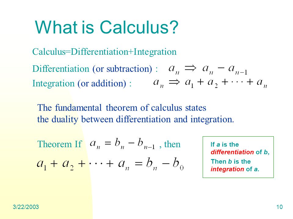 3/22/ What is Calculus.