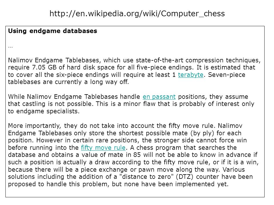 Endgame tablebase - Wikipedia