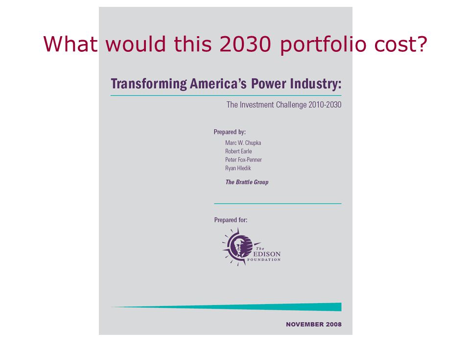 What would this 2030 portfolio cost