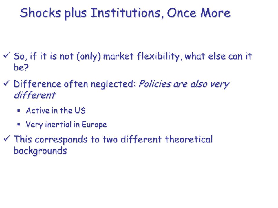 So, if it is not (only) market flexibility, what else can it be.