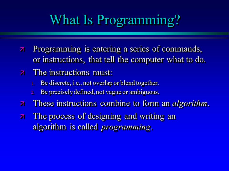 What Is Programming.