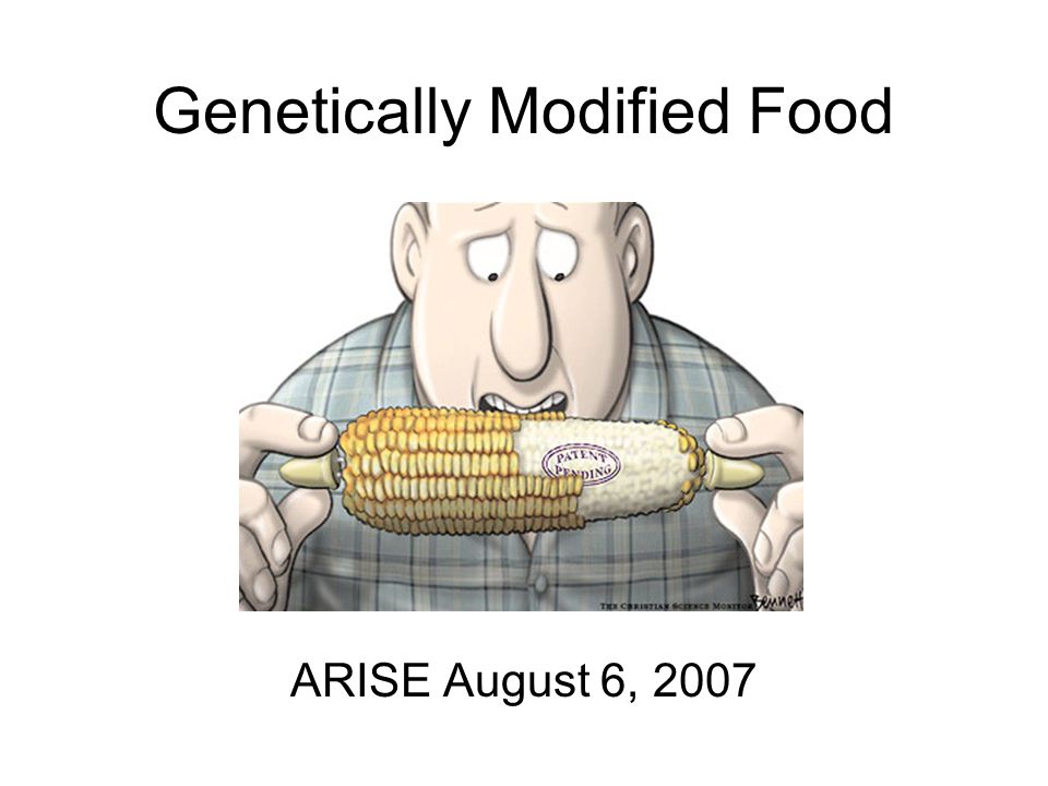 Genetically Modified Food ARISE August 6, 2007