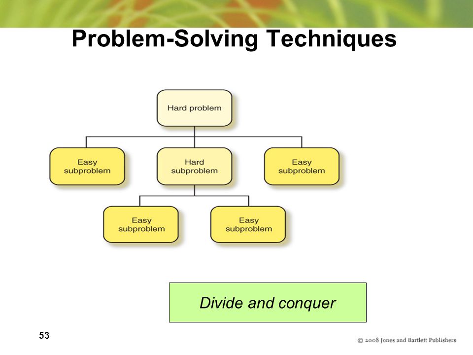 53 Problem-Solving Techniques Divide and conquer