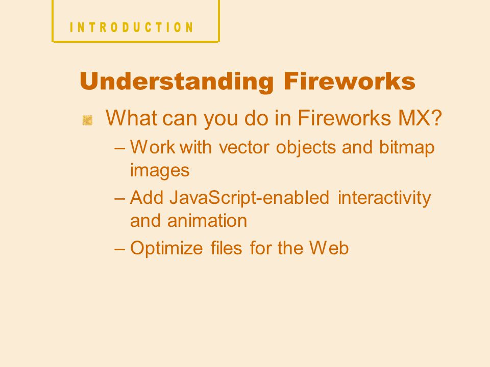 What can you do in Fireworks MX.