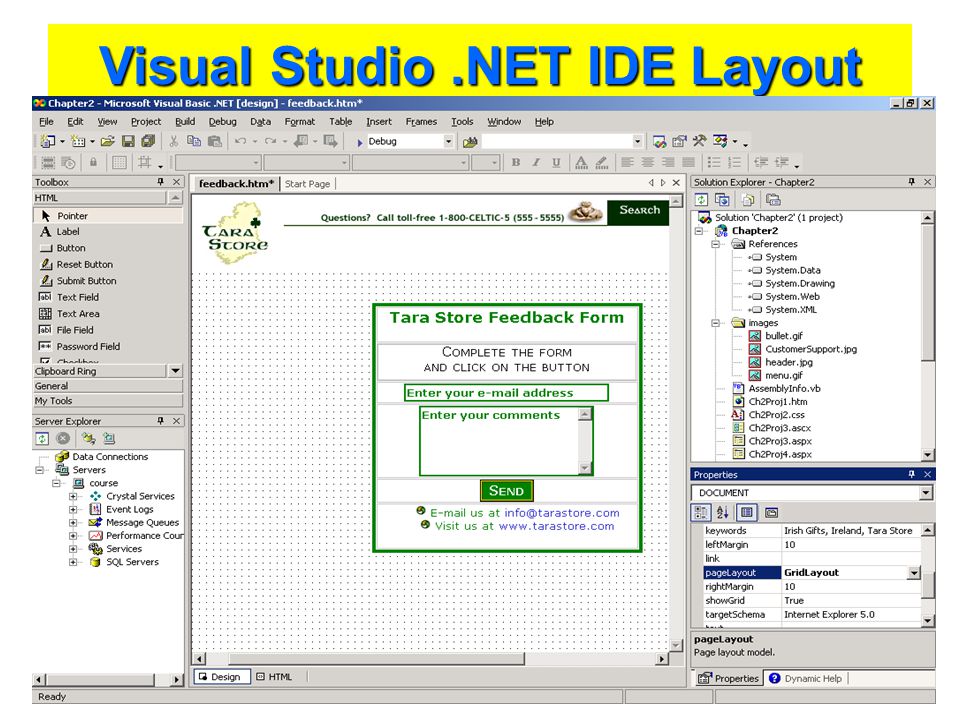 Kashif Jalal CA-240 (072) Visual Studio.NET IDE Layout