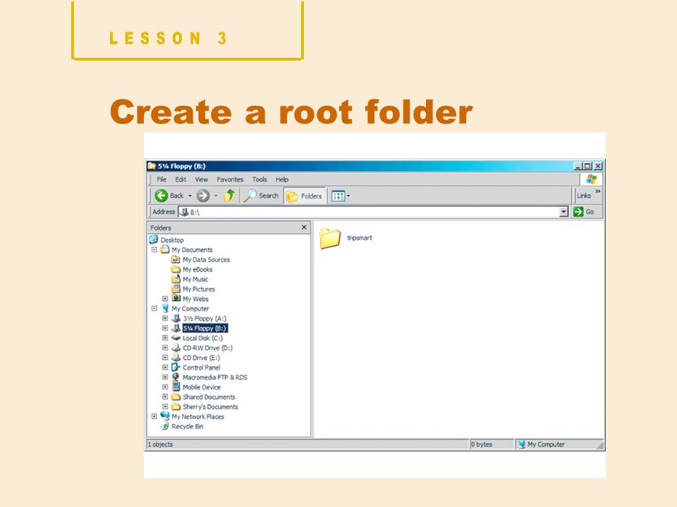 Create a root folder