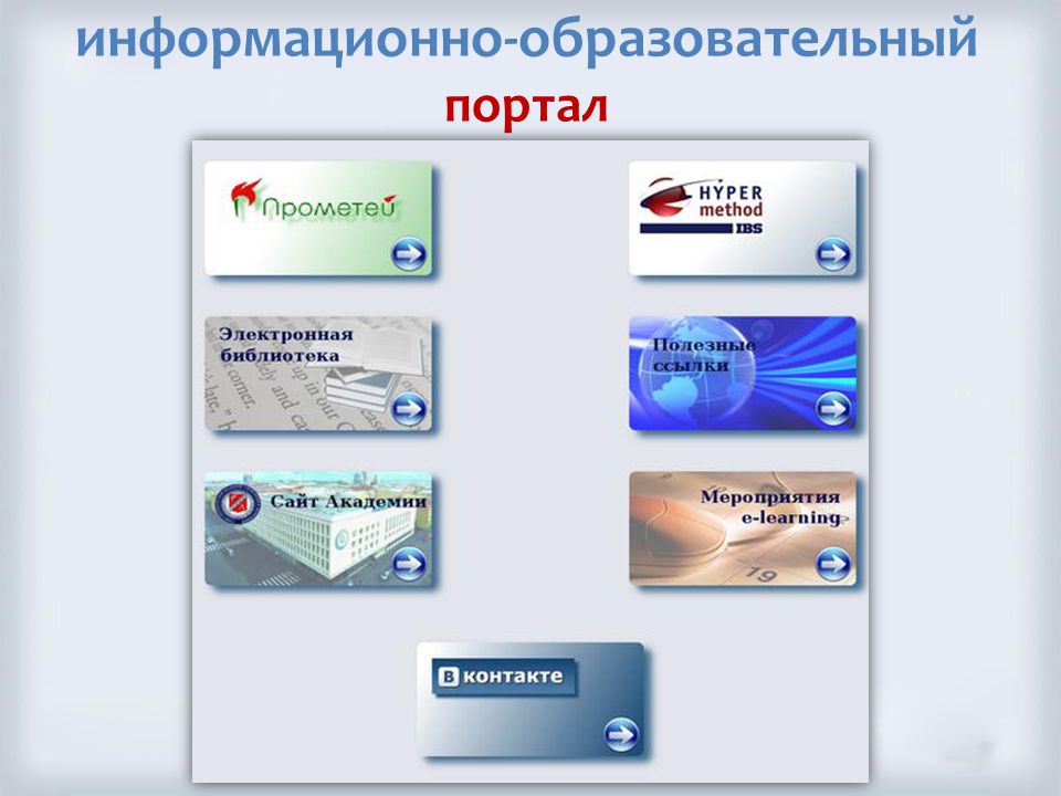 Образовательные порталы презентация