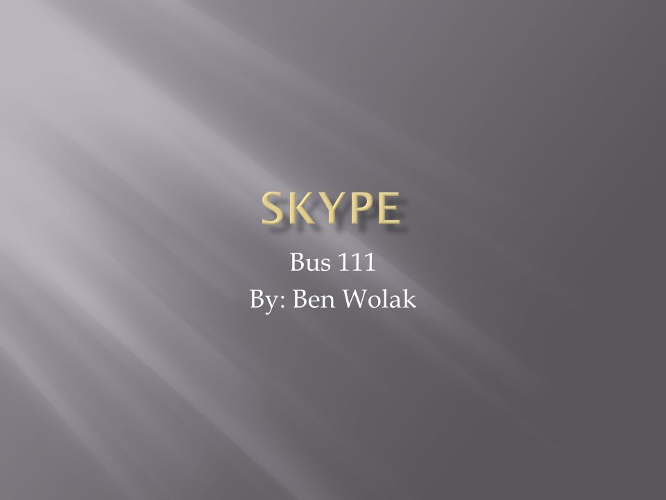 Bus 111 By: Ben Wolak