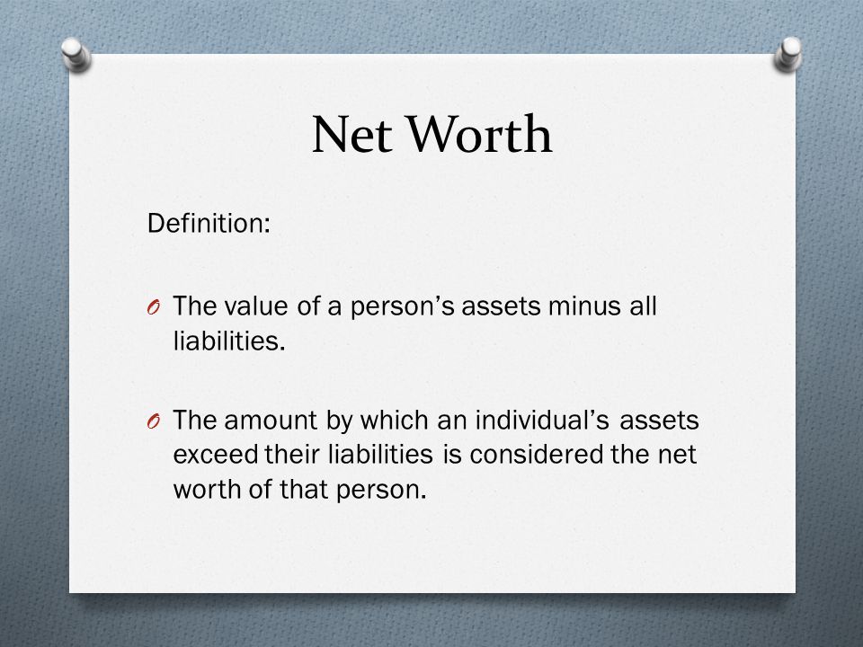 financial literacy class 2 net worth and banking ppt download what is networth