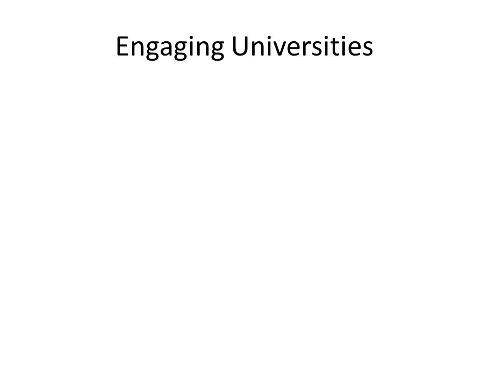 Engaging Universities