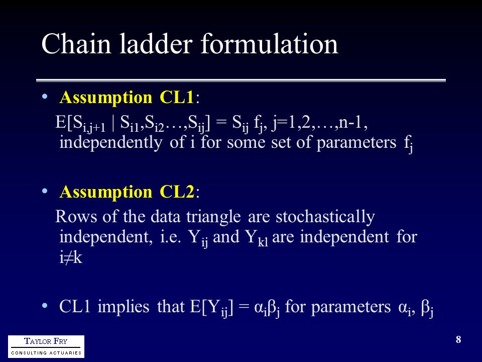 1 Chain Ladder For Tweedie Distributed Claims Data Greg Taylor Taylor Fry Consulting Actuaries University Of New South Wales Actuarial Symposium 9 November Ppt Download