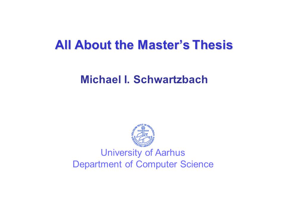 Master thesis bombardier