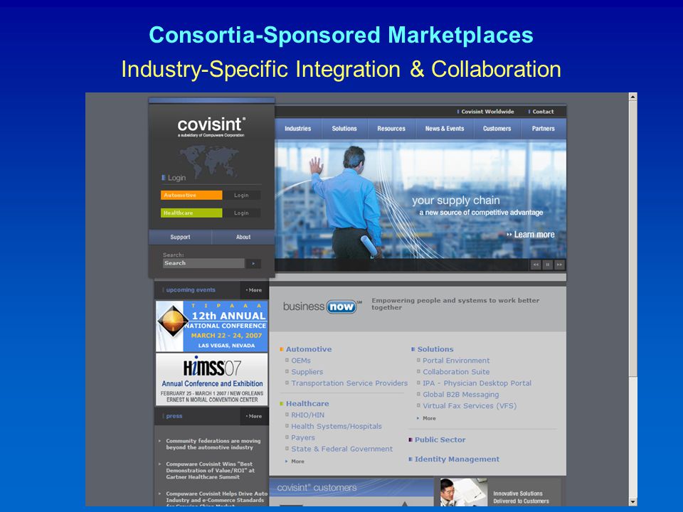 Consortia-Sponsored Marketplaces Industry-Specific Integration & Collaboration