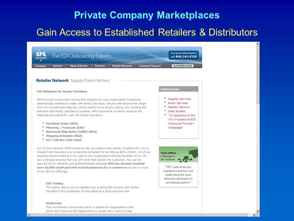 Private Company Marketplaces Gain Access to Established Retailers & Distributors