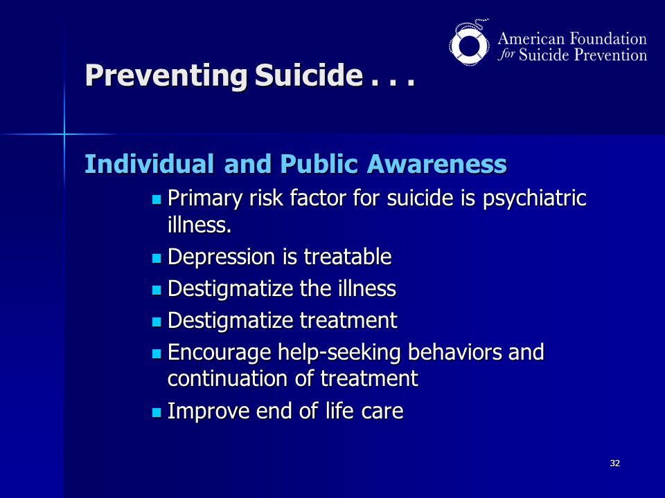 32 Preventing Suicide...